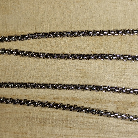 Men's Silver Tone Chain Necklace - Picture 2 of 3